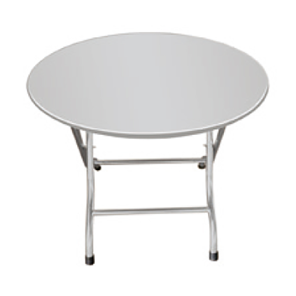 Table à manger rond en acier inoxydable table ronde