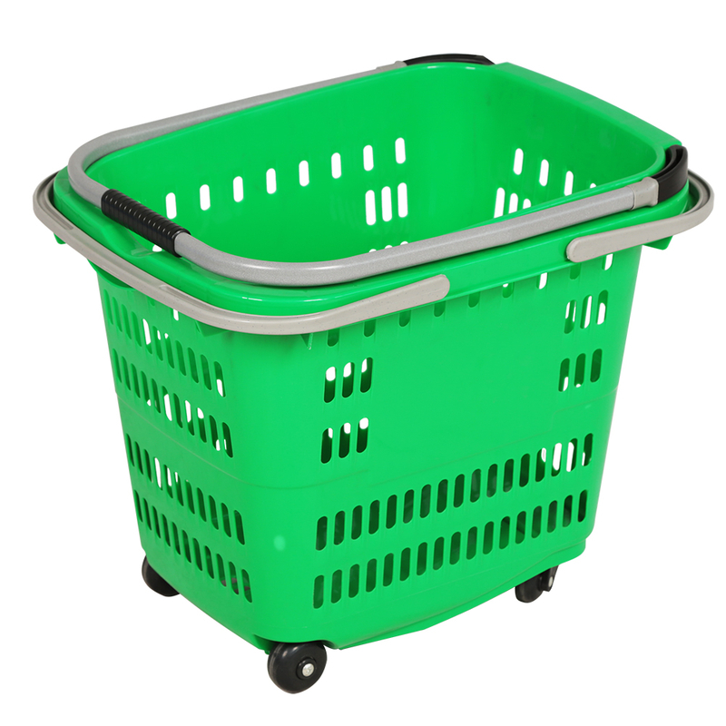 Panier d'achat en plastique de l'épicerie 