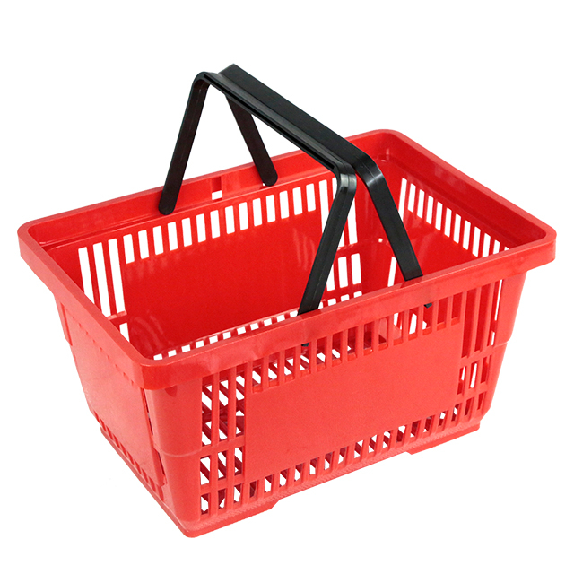 Couleur Panier d'achat en plastique personnalisé pour supermarché