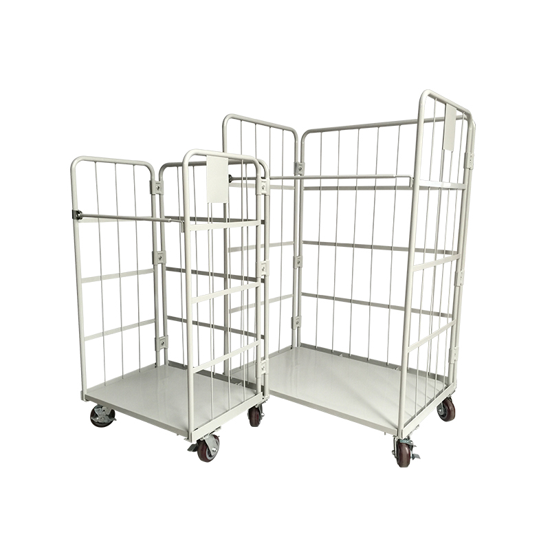 Chariot de cage à entrepôt pliable