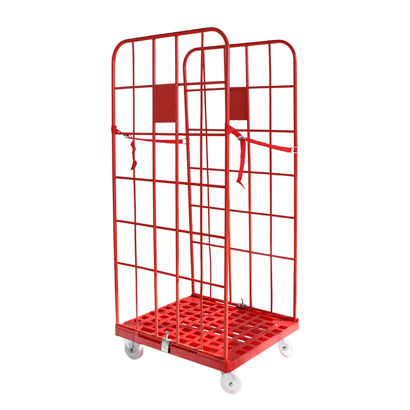 Chariot à cage à rouleau avec base en plastique