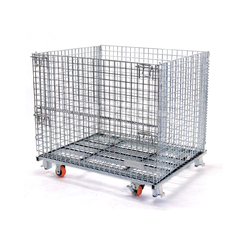 Cage de palette de rouleau pliable en mailles 