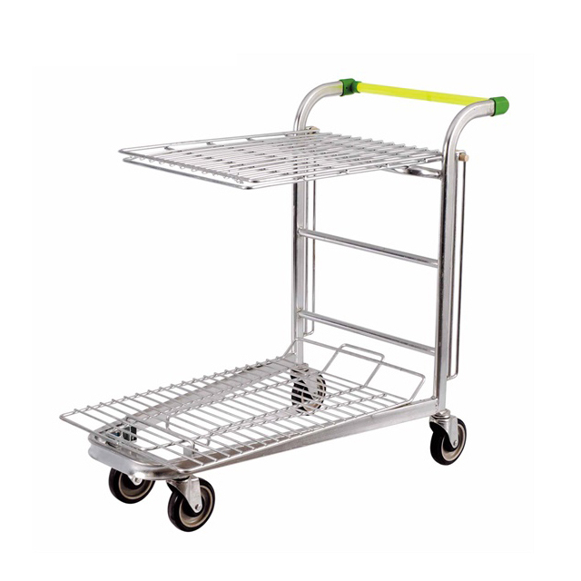 Cart de plate-forme d'entrepôt de transporteur lourde du supermarché