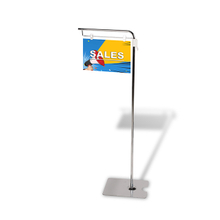 Support de panneau de drapeau de hauteur réglable sur le sol