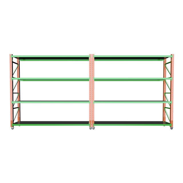 Rack d'entrepôt avec bouchets