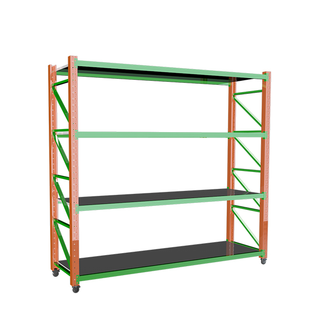 Rack d'entrepôt avec bouchets