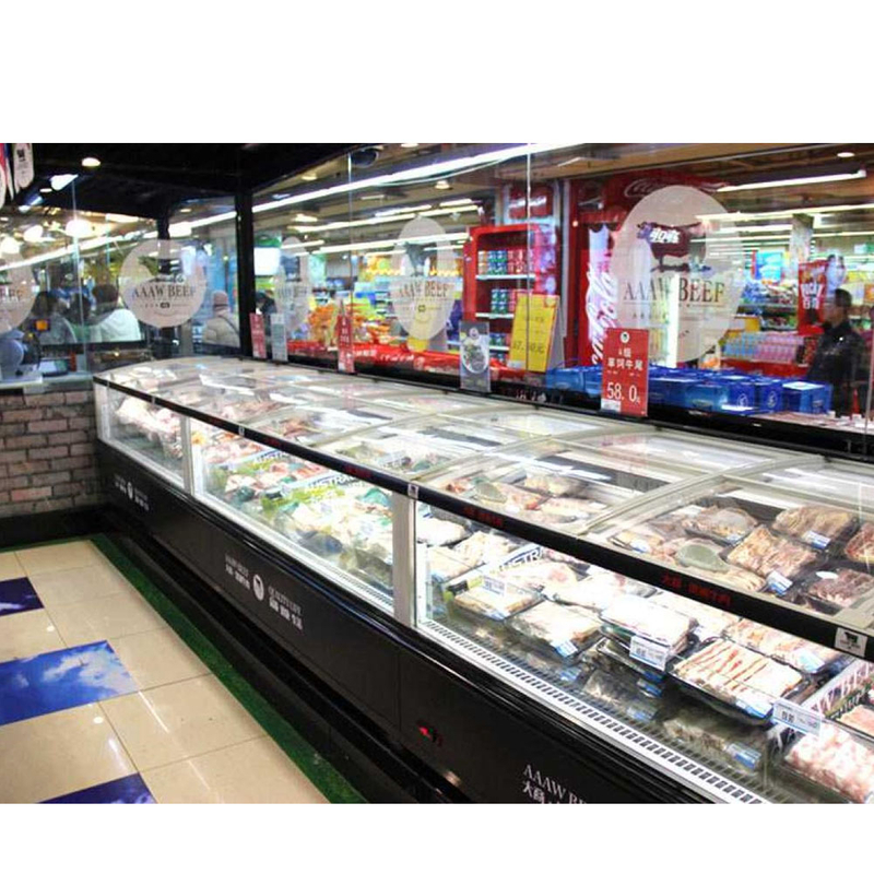 ≤-15 ℃ Fitulateur d'île d'affichage des supermarchés
