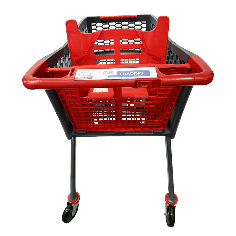 Chariot de magasinage de supermarché en plastique léger pour l'épicerie