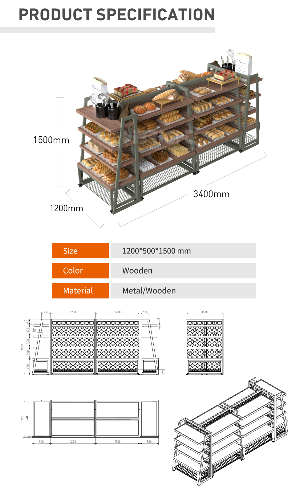 Rack d'affichage de boulangerie2