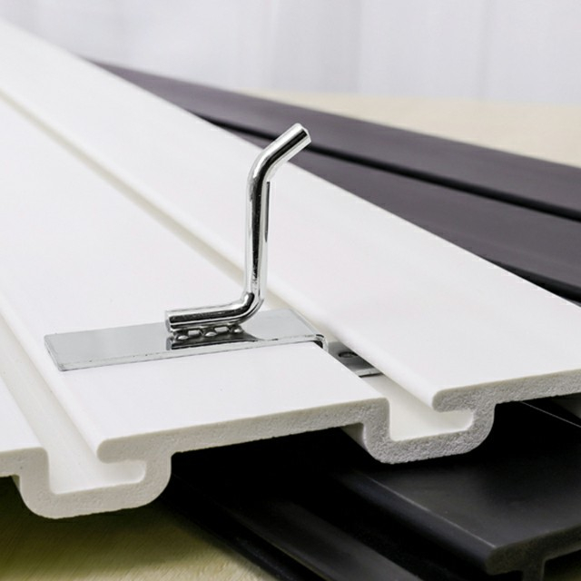 Système d'affichage de slatwall PVC