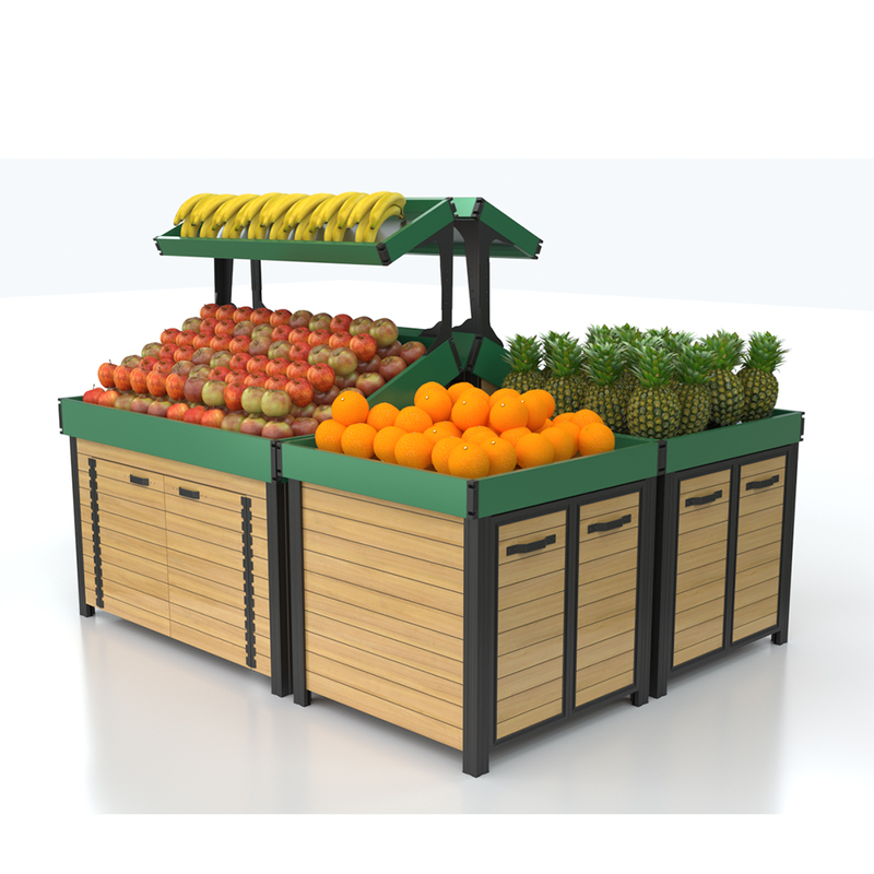 L'aluminium produit une grille d'affichage de fruits et de légumes pour les supermarchés et l'épicerie