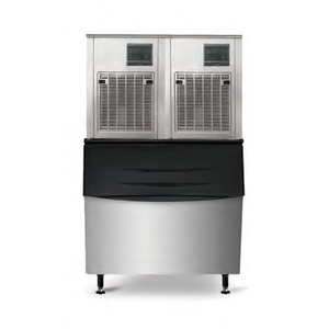 560 kg / 24h Machine de fabricant de glace commercial de type modulaire à mâcher à air avec poubelle de rangement