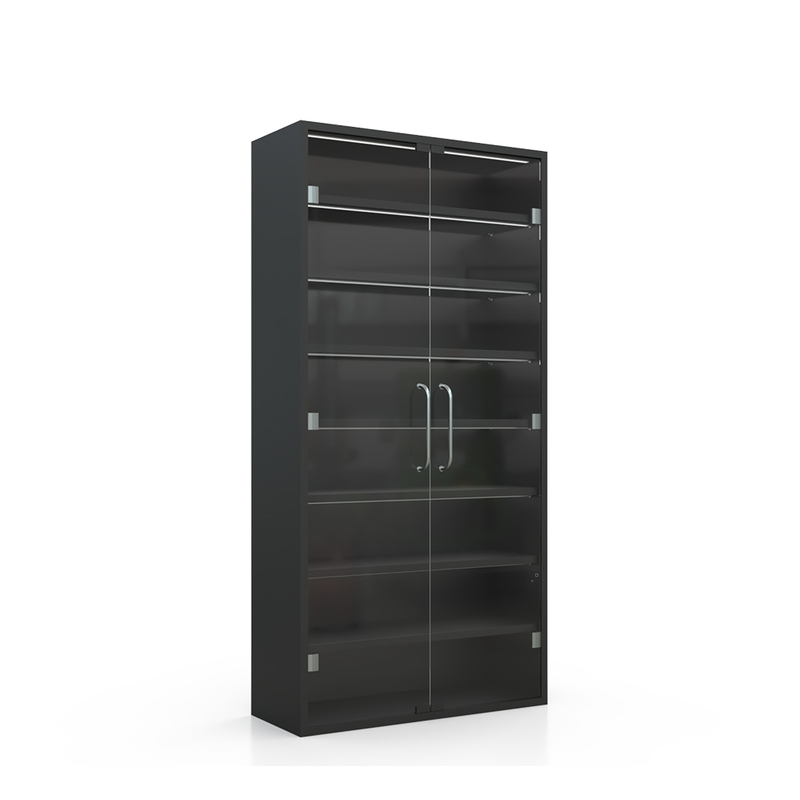 Armoire à rack d'affichage pour cigarette avec porte vitrée