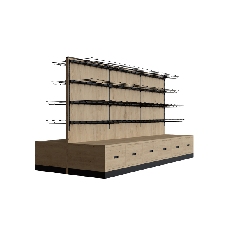 Rack d'affichage en bois pour papeterie