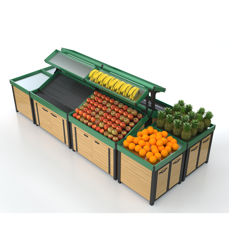 L'aluminium produit une grille d'affichage de fruits et de légumes pour les supermarchés et l'épicerie