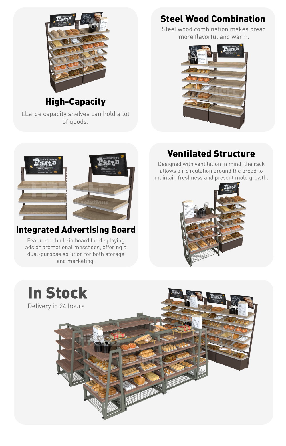 Rack d'affichage de boulangerie3