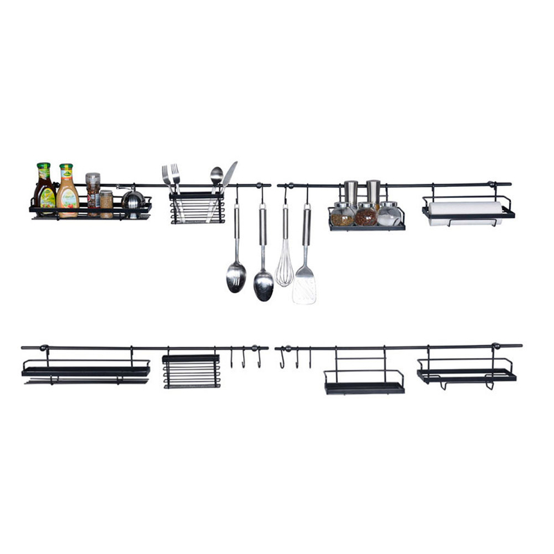 Rack ustensile mural de cuisine avec crochets