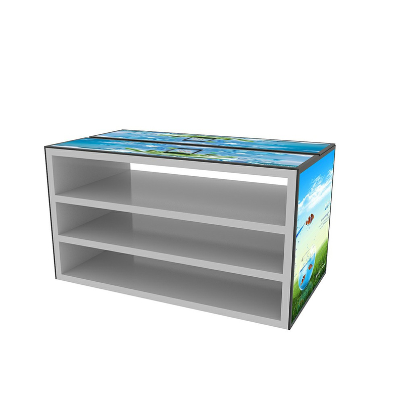 Table d'affichage avec boîte lumineuse