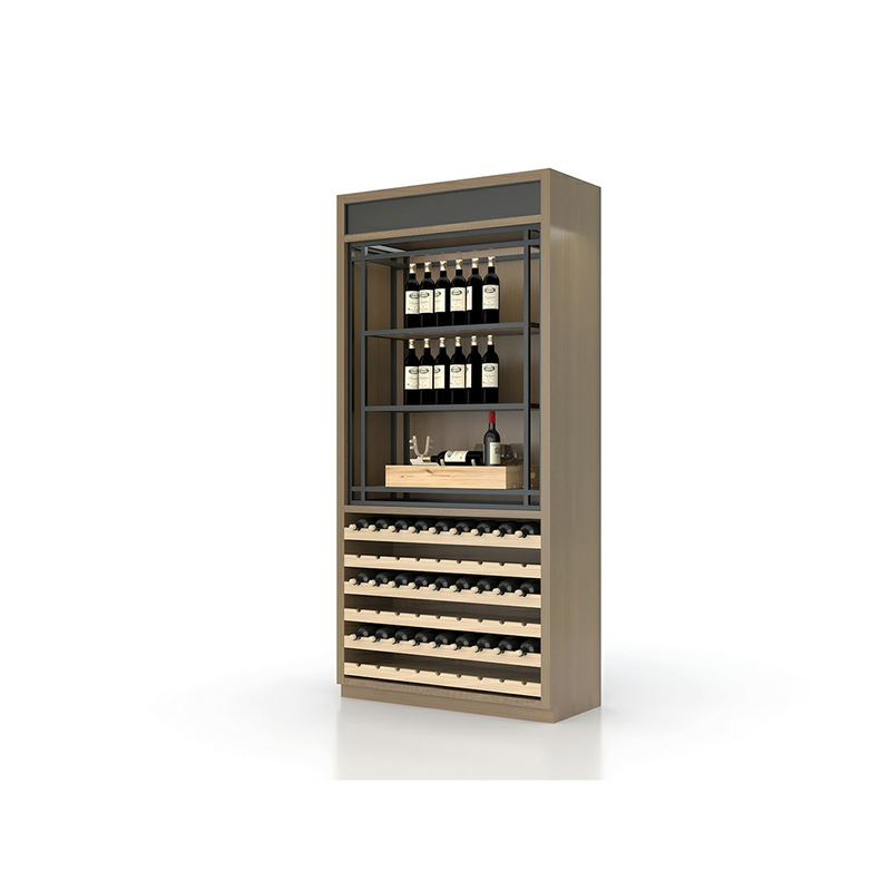 Rack d'affichage de vin créatif dans le supermarché
