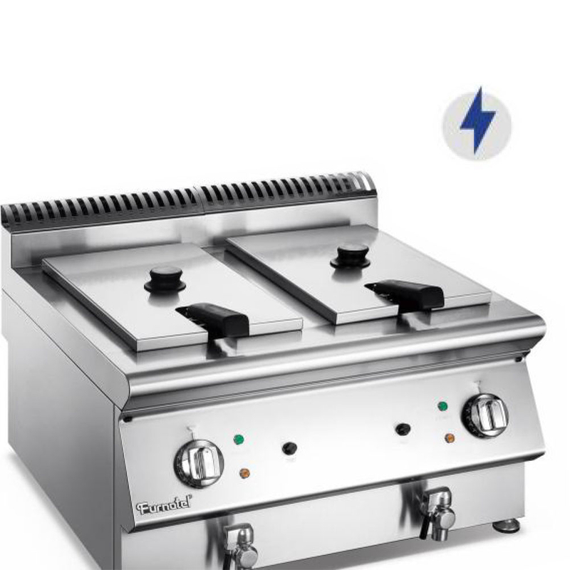 Gas électrique commercial 2 Top Top Fryer Gas électrique